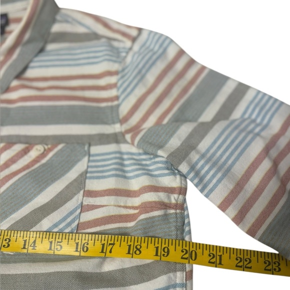 Patagonia Shirt 10 Haywood Flannel Pinyon Stripes Button Up Pocket Long Sleeve - Picture 6 of 15